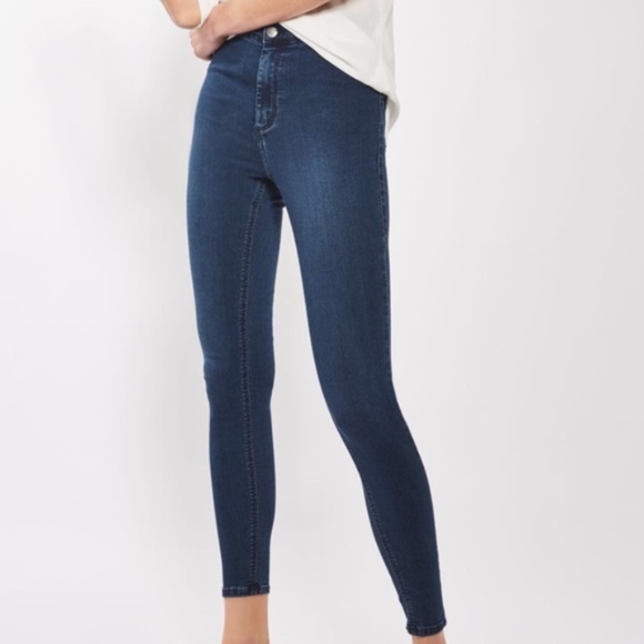 topshop dark blue joni jeans